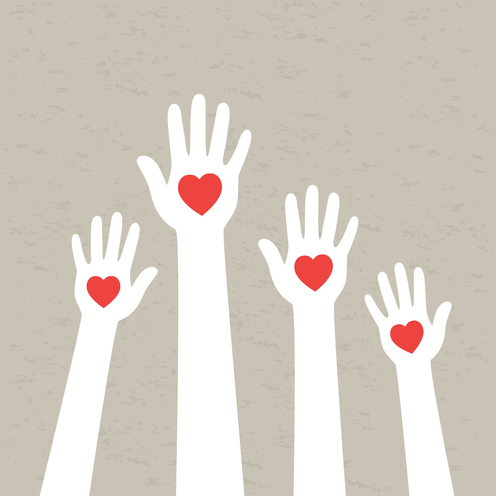 hands with hearts indicating self-care for caregivers